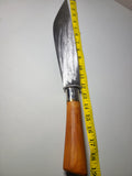 Knife Brown Wooden Handle Straight Blade- XL