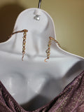 Tricolor copper choker necklace 16"