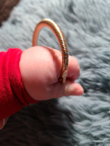 Tricolor Copper twisted bracelete -small strands