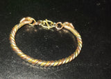 Tricolor copper twisted bracelet -  original twisted style with extension chain