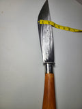 Knife Brown Wooden Handle Straight Blade- XL